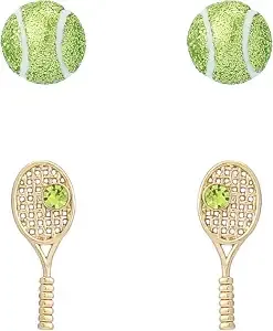 Betsey Johnson Jewelry Women'S Tennis Racquet & Ball Duo Stud Earring Set