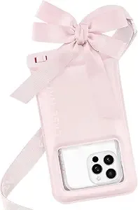 Case-Mate ip68 Waterproof Large Phone Pouch With Bow Design - Ballet Pink