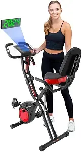 Yyfitt 3-In-1 Exercise Bike With Luminous Display - Foldable - Xxl Backrest