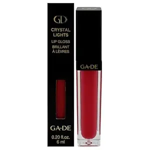 Ga-De Crystal Lights Lip Gloss, 821 - Enriched With Light-Reflecting Crystal Pearls - Smooth Silky, Rich Color - Moisturizes And Adds Shine - 0.2 Oz