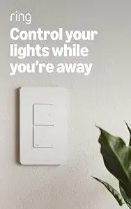 Ring Smart Light Switch, Turn Lights Into A Security Deterrent, Control From Anywhere, Set Schedules, Works With Alexa, No Hub Needed, Neutral Wire Required
