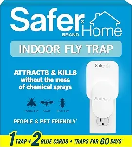 Safer Home Flying Insect Trap, Plug-In Fruit Fly Trap For Indoors, 1-Pack