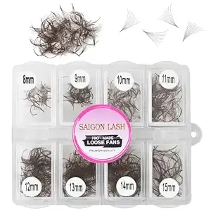 600 10d Mix Loose Promade Fans Dark Brown-0.05-D-8-15mm